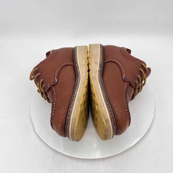 Handpoint Suretrack 4" Men Size 9EE 82994 Brown Tan Leather Oxford Work Shoes - Picture 9 of 14